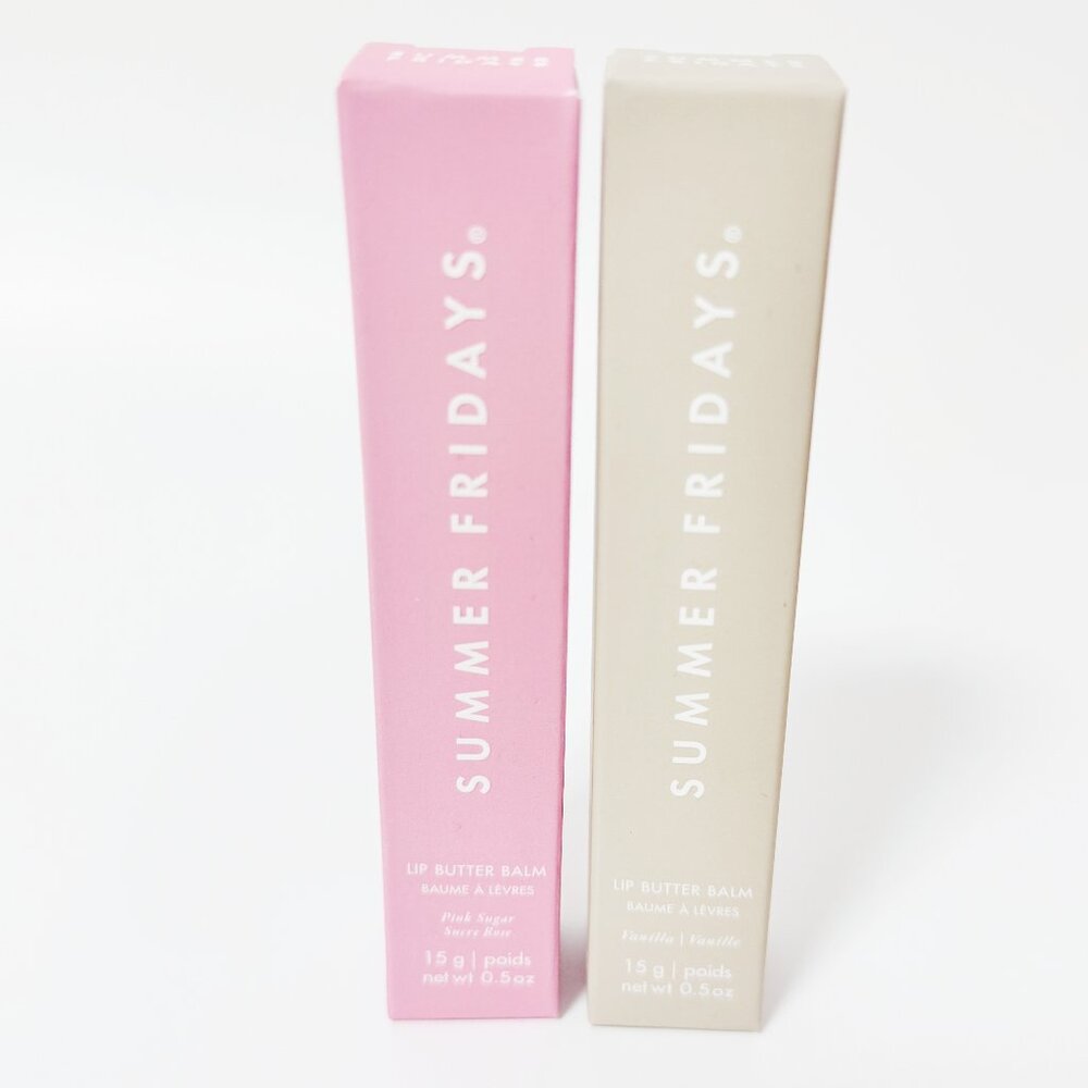 2pcs( Vanilla+Pink Sugar)Summer Fridays Lip Butter Balm Conditioning Lip